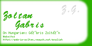 zoltan gabris business card